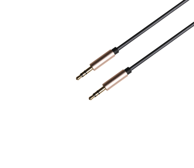 鋁殼直頭音頻線 顏色可定制 3.5mm公對公aux線手機連接汽車用車載音響
